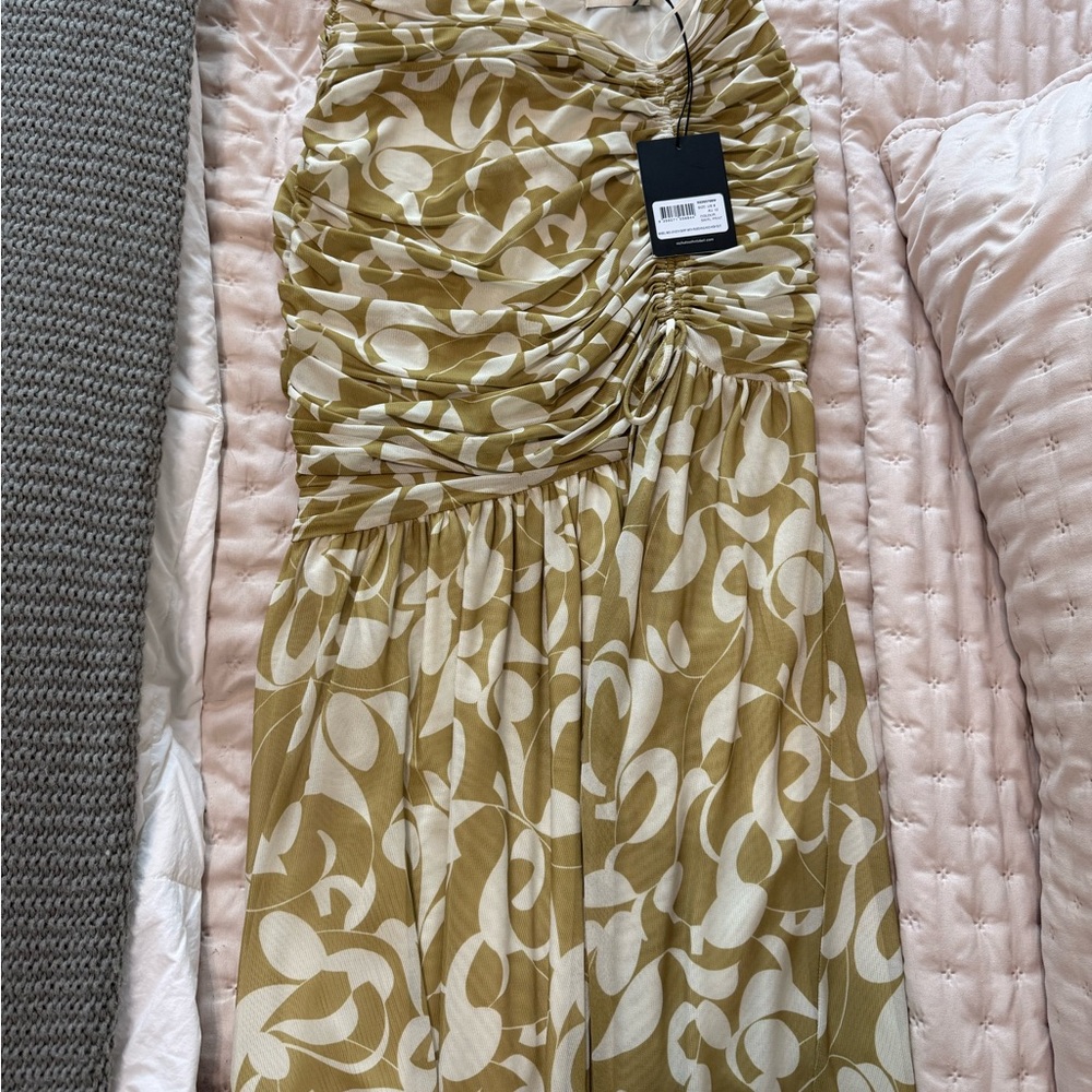 NICHOLAS Asymmetrical Skirt in Beige and Cream